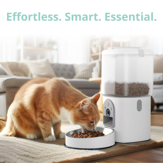 2 in 1 Automatic Cat Feeder and Water Fountain - with Camera - Tiny For Pets